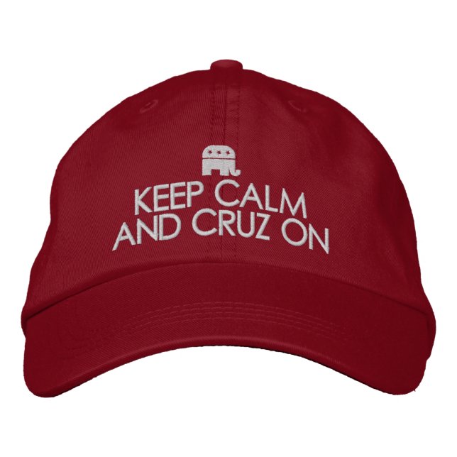 Casquette Brodée Ted Cruz 2024 - Gardez le calme et Cruz allumé (Devant)