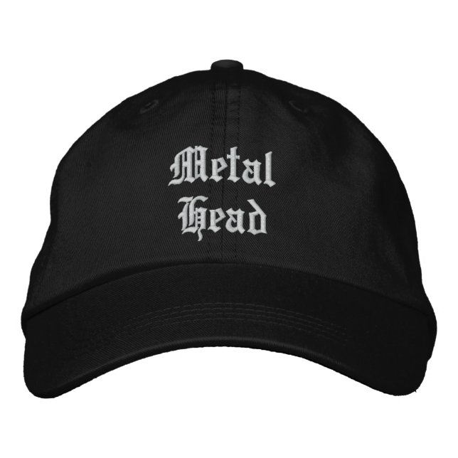 Casquette Brodée Tête métallique (Devant)