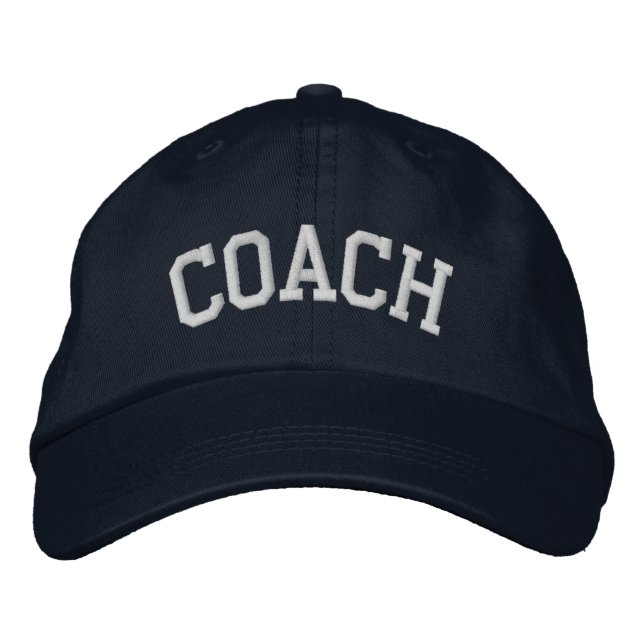 Casquette Brodée Texte COACH personnalisé moderne (Devant)