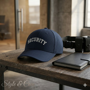 Casquette Brodée Texte de SÉCURITÉ personnalisé moderne