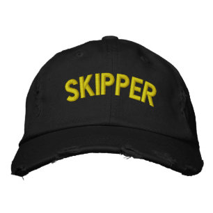 Casquette Brodée Texte du skipper pour les équipes de voile ou de s