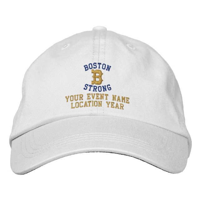 Casquette Brodée TEXTE fort de Boston Personalizable EDIT (Devant)