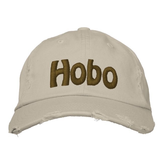 Casquette Brodée Texte Hobo (Devant)