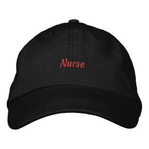 Casquette Brodée Texte infirmière personnalisé noir professionnel d