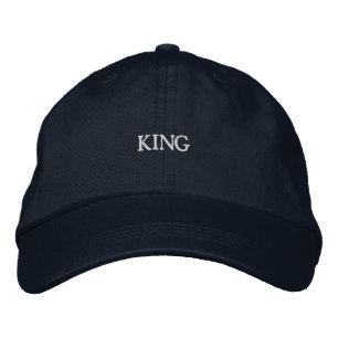 Casquette Brodée Texte KING en coton doux de broderie sophistiquée