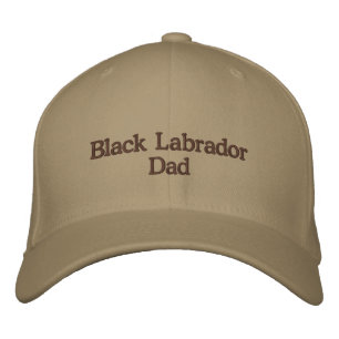 Casquette Brodée Texte papa du Labrador noir