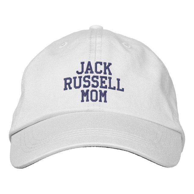 Casquette Brodée Texte personnalisé simple Jack Russell Maman (Devant)