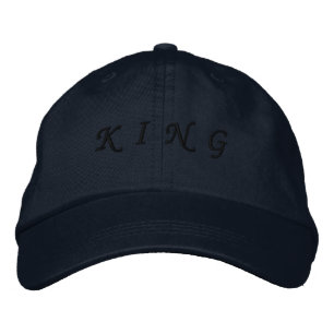 Casquette Brodée texte ROI couleur marine texte noir Regard épousto