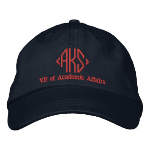 Casquette Brodée Titre de poste à monogramme de bloc personnalisé