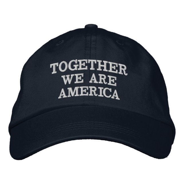 Casquette Brodée TOGETHER  WE ARE AMERICA Embroidered Hat (Devant)