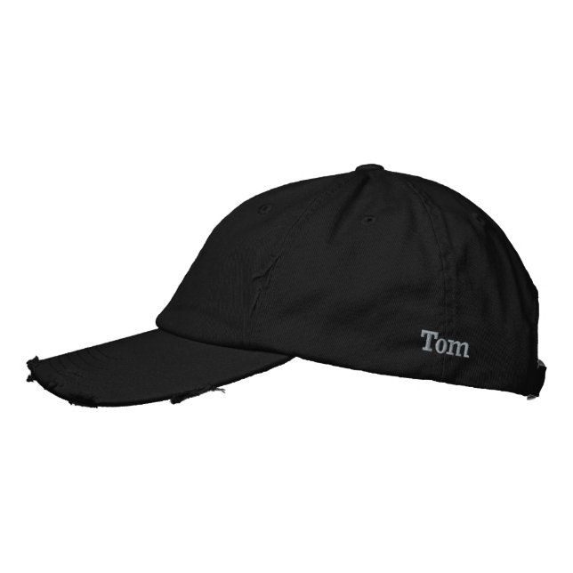 Casquette Brodée "Tom" Nom Masculin Brodé, (Gauche)