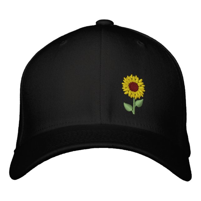 Casquette Brodée tournesol personnalisé personnalisé (Devant)