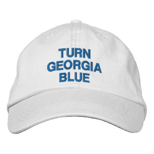 Casquette Brodée Tournez Géorgie bleu bleu & blanc démocrate modern