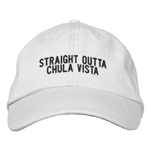 Casquette Brodée Tout droit de Chula Vista Californie Chapeau
