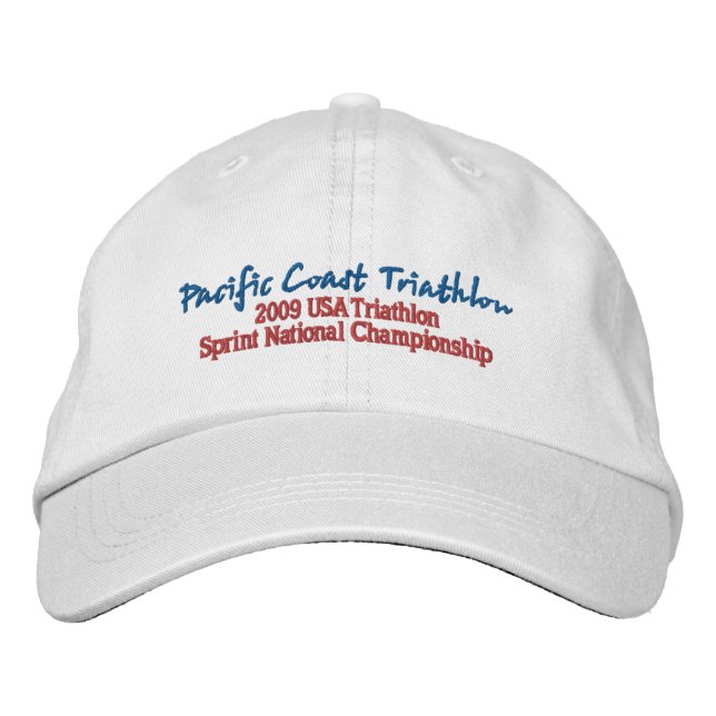 Casquette Brodée Triathlon de la côte du Pacifique (Devant)