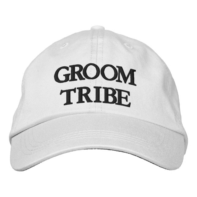 Casquette Brodée Tribu Chic Groom noir et blanc (Devant)