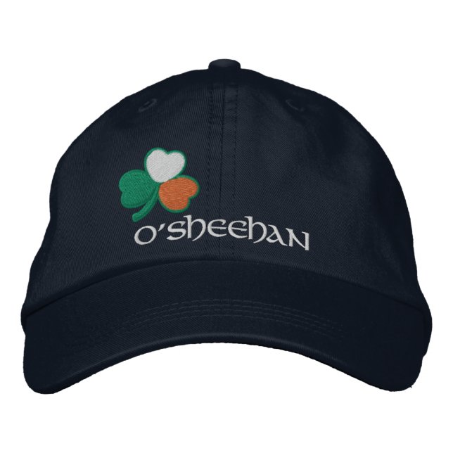 Casquette Brodée Tricolore personnalisé Shamrock irlandais (Devant)