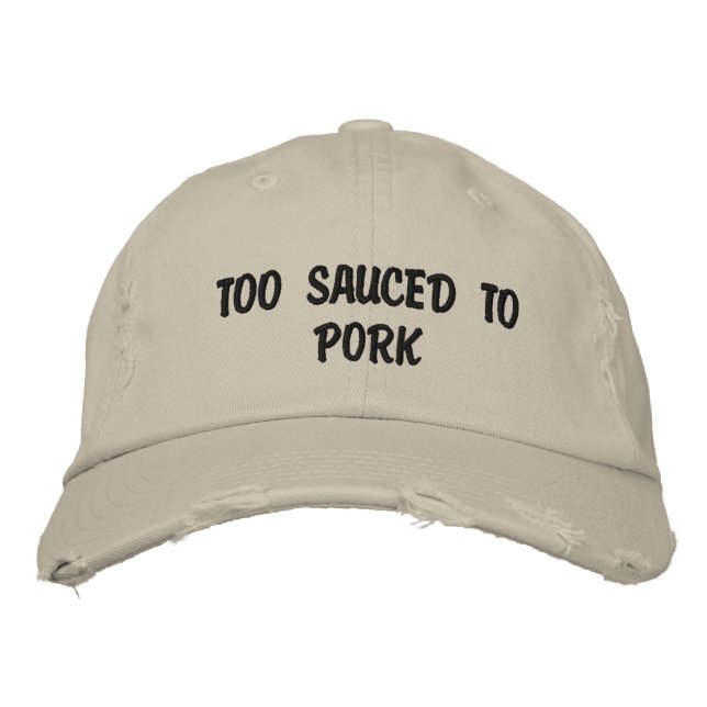 Casquette Brodée Trop Vendu Au Porc (Devant)