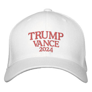 Casquette Brodée Trump Vance 2024 Blanc