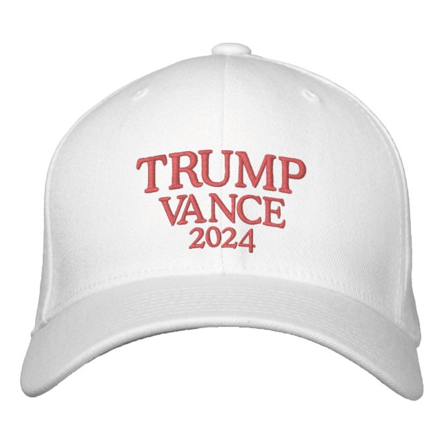Casquette Brodée Trump Vance 2024 Blanc (Devant)