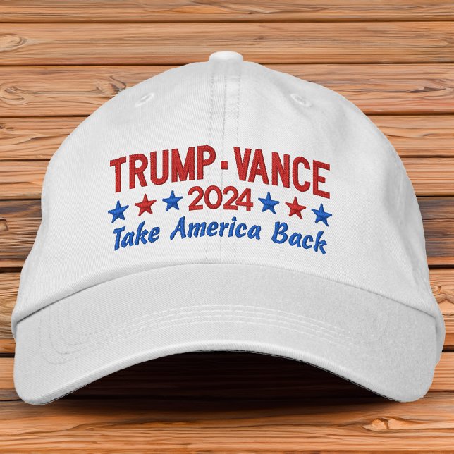 Casquette Brodée Trump Vance 2024 Reprendre l'Amérique étoile patri (trump vance 2024 hat)