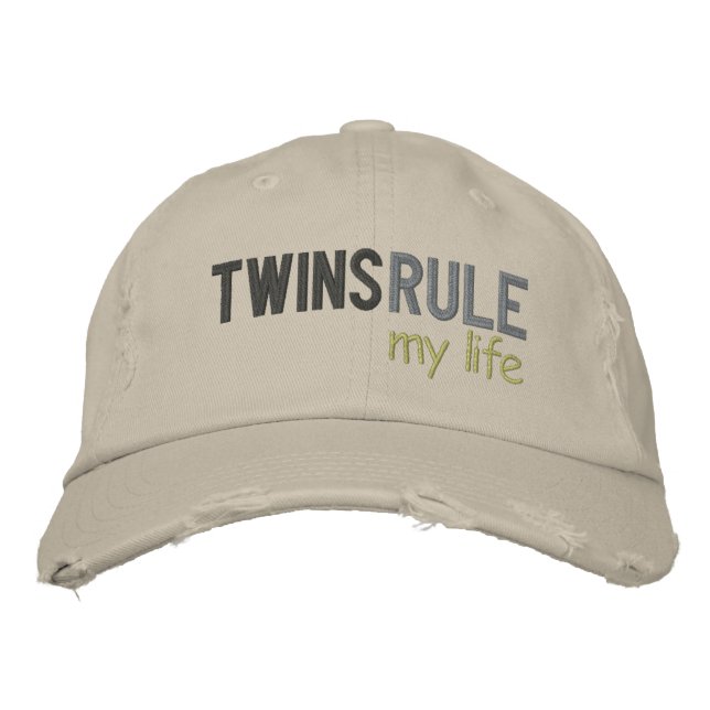 Casquette Brodée TWINS GOUVERNER ma vie (Devant)