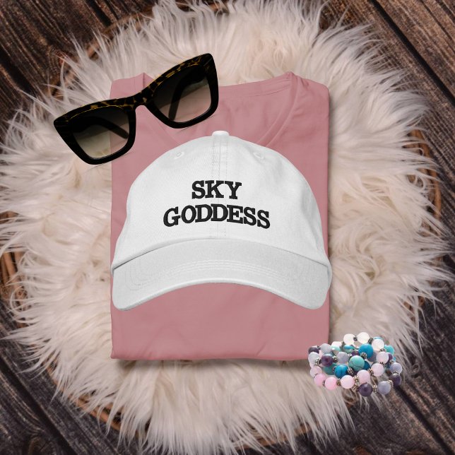 Casquette Brodée Typographie de la déesse du ciel, Wanderlust, Simp (Créateur téléchargé)