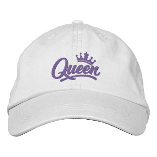 Casquette Brodée Typographie de reine avec couronne