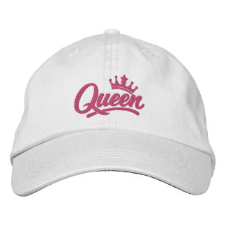 Casquette Brodée Typographie de reine avec couronne