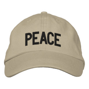 Casquette Brodée Typographie du texte de Peace Word dans Colors 2 s