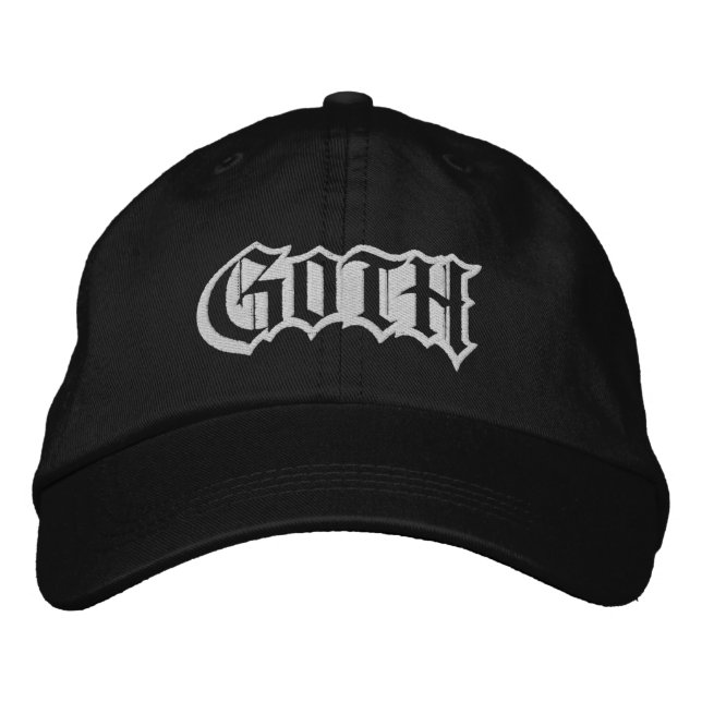 Casquette Brodée Typographie gothique simple gras (Devant)