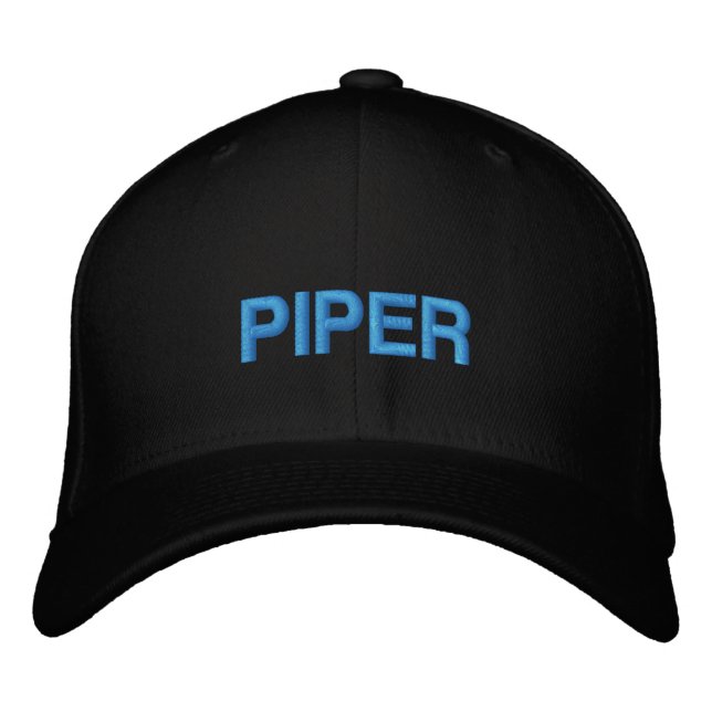 Casquette Brodée Typographie simple aviation Blue anniversaire (Devant)