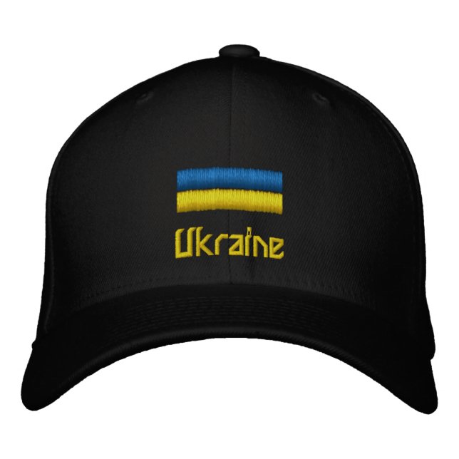 Casquette Brodée Ukraine & drapeau ukrainien mode / Patriotes de Ki (Devant)