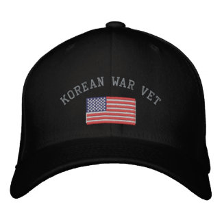 Casquette Brodée Un vétérinaire de guerre coréen avec drapeau améri