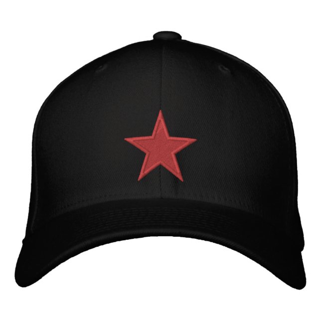 Casquette Brodée Une étoile rouge d'anarchie (Devant)