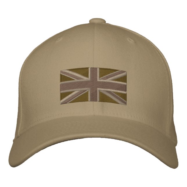 Casquette Brodée Union Jack - Désert (Devant)