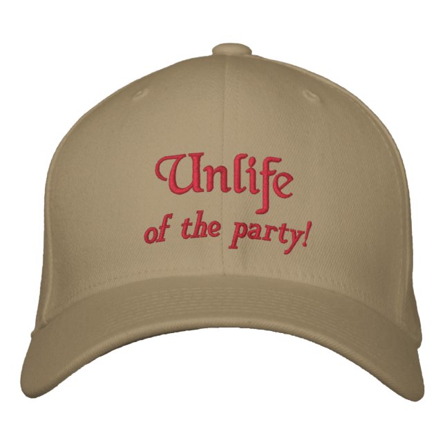 Casquette Brodée Unlife, de la fête ! (Devant)