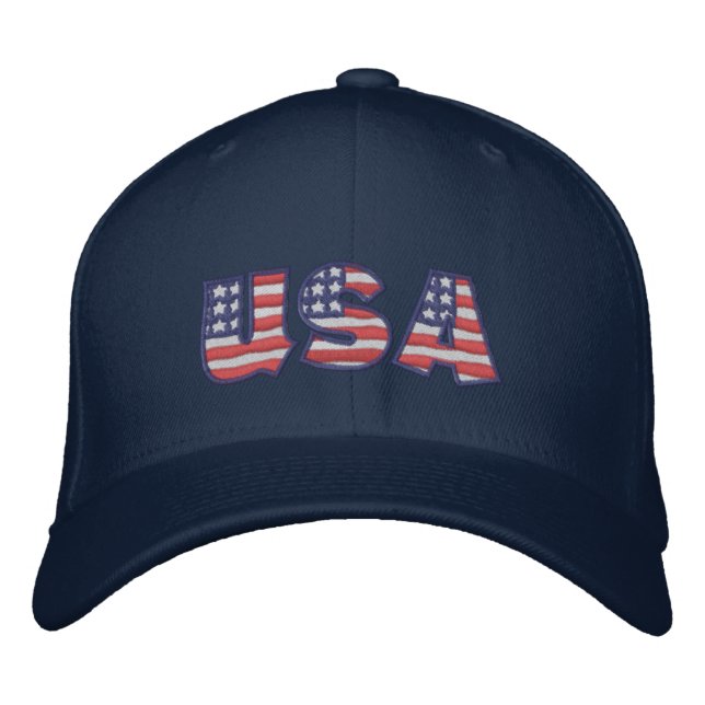 CASQUETTE BRODÉE USA NB (Devant)