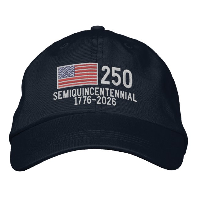 Casquette Brodée USA Semiquincentennial with American Flag  (Devant)