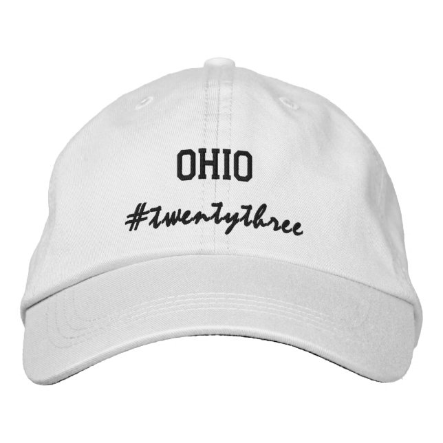 Casquette Brodée USA State OHIO Hashtag 2023 (Devant)