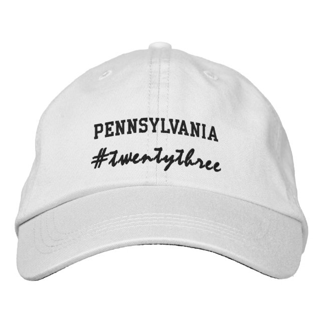 Casquette Brodée USA State Pennsylvania Hashtag 2023 (Devant)