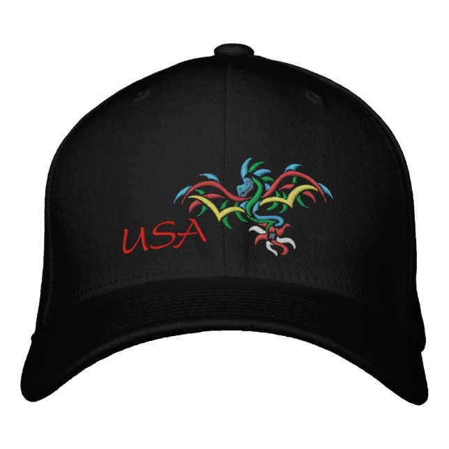 CASQUETTE BRODÉE USA SUN DRAGON (Devant)