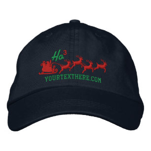 Casquette Brodée Vacances personnalisées Père Noël Sleigh Ride Scèn