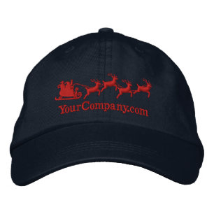Casquette Brodée Vacances personnalisées Père Noël Sleigh Ride Scèn