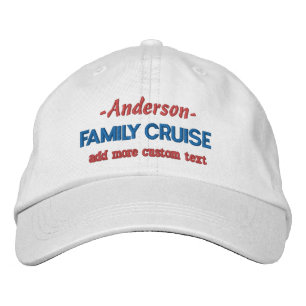 Casquette Brodée Vacances voyage croisière en famille   Nom personn