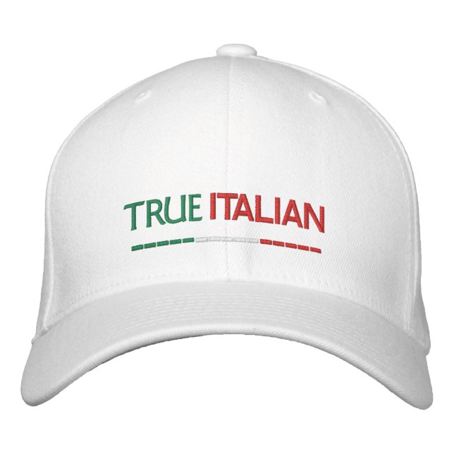 Casquette Brodée Véritable drapeau italien (Devant)