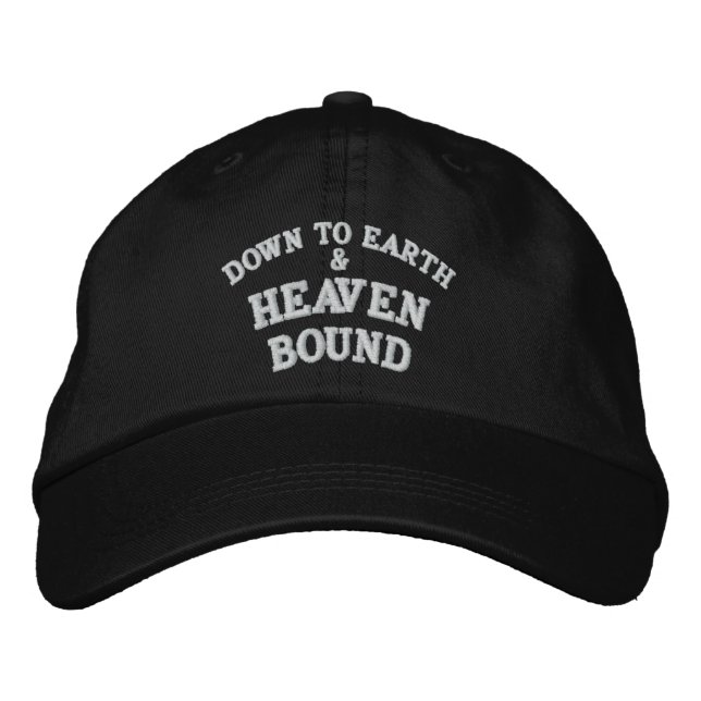 CASQUETTE BRODÉE VERS LA TERRE, &, LE CIEL, LIÉ (Devant)