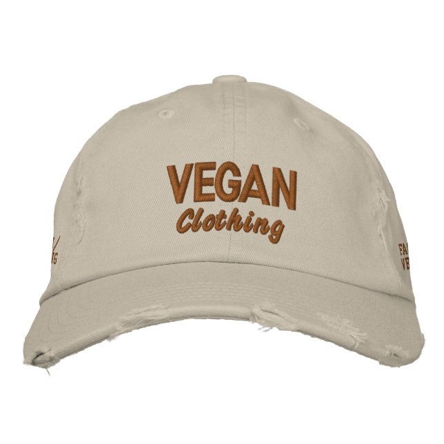Casquette Brodée Vêtements VEGAN déçus (Devant)