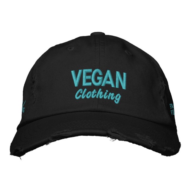 Casquette Brodée Vêtements VEGAN déçus (Devant)