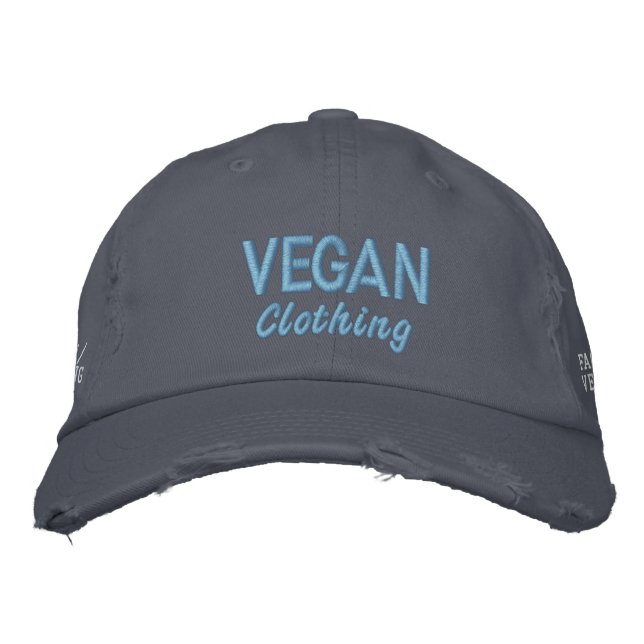 Casquette Brodée Vêtements VEGAN déçus (Devant)